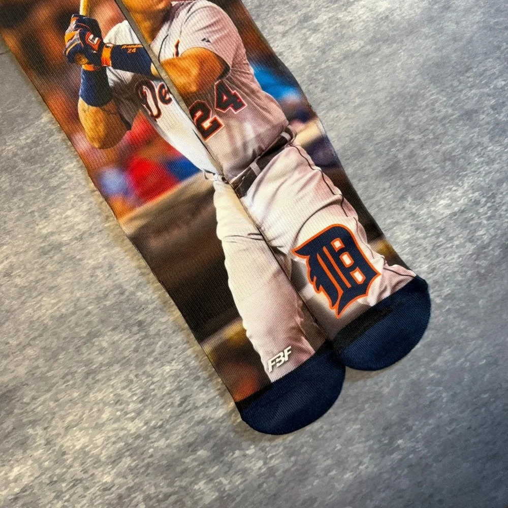FBF Originals Miguel Cabrera Detroit‎ Tigers MLB Crew Socks Mens Large New